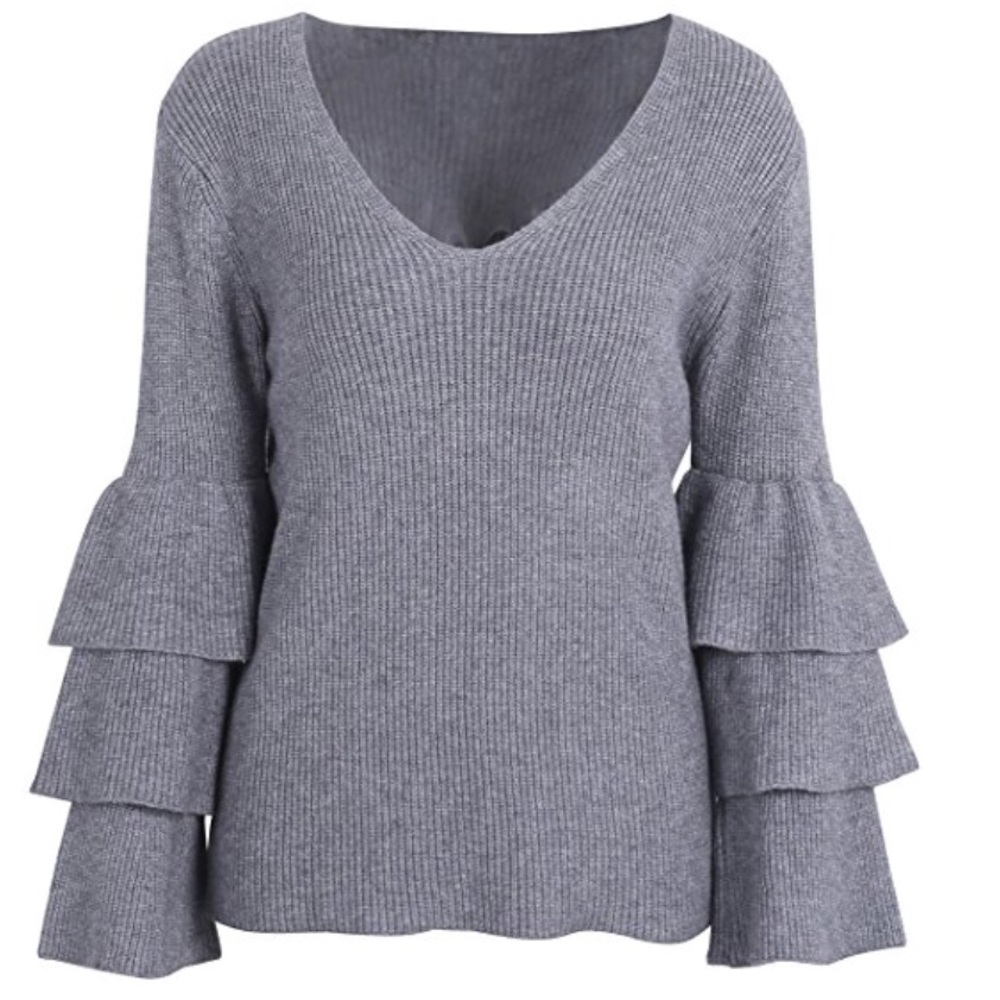 Beautiful women winter long sleeve with ruffles - Picture 2 of 8